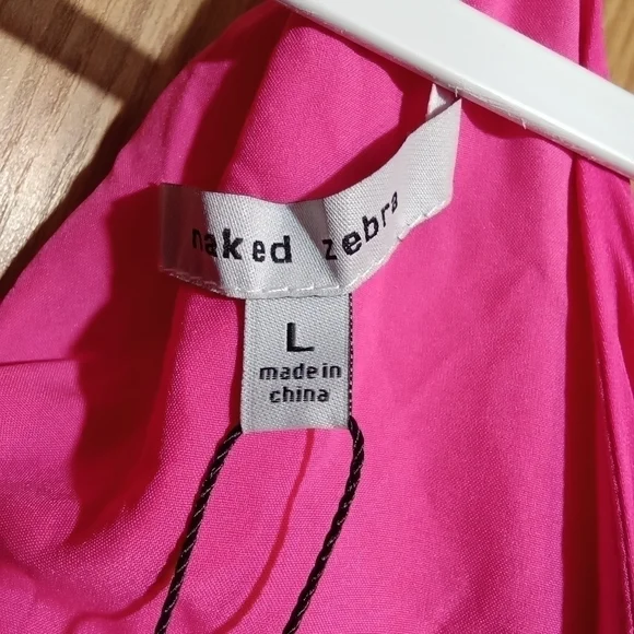 Pink Naked Zebra LG Halter Dress NWT - Picture 9 of 16